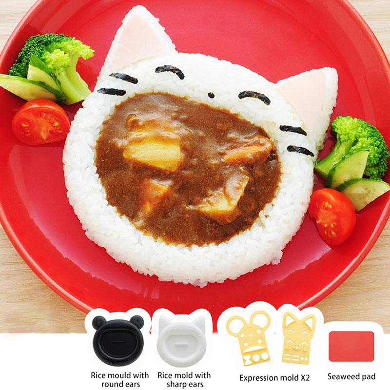 Kitchen Appliances Packages - 1ชิ้นแม่พิมพ์ข้าวซูชิโนริสำหรับตกแต่งตัวการ์ตูนหมีแมวน่ารักตัดเบนโตะเครื่องมือทำแซนวิชอุปกรณ์ DIY สำหรับห้องครัว