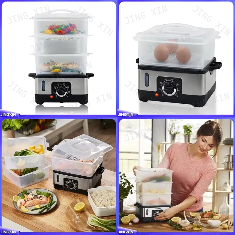 Kitchen Appliances Commercial - เครื่องนึ่งอาหารไฟฟ้า 3 ชั้น ขนาด 9 ลิตร