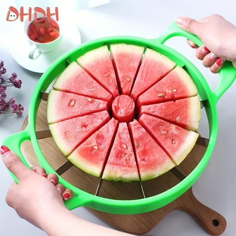 Kitchen Appliances Large - เครื่องตัดที่หั่นแตงโมจาก koni ทำจากสแตนเลสรูปทรงกังหันลมขนาดใหญ่ตัวแบ่งผลไม้อุปกรณ์ในครัวใช้งานสะดวก