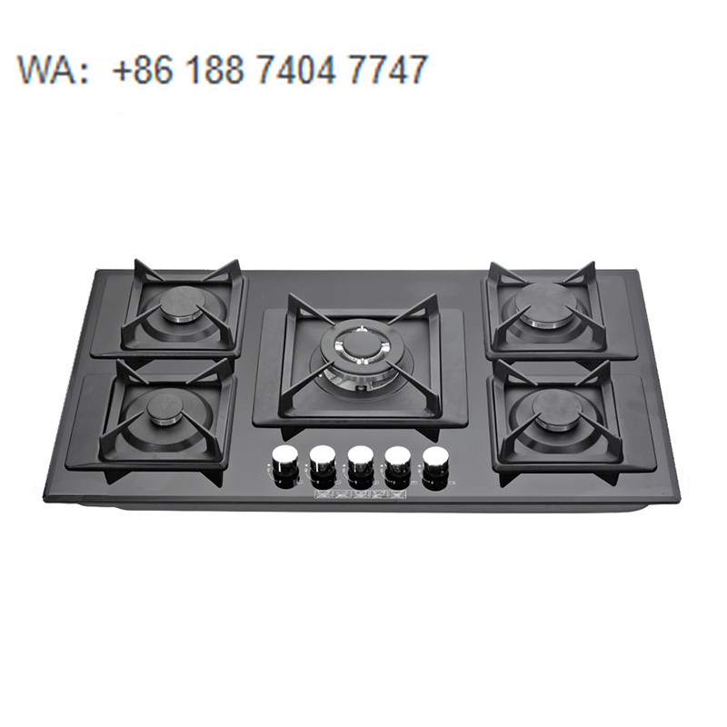 Kitchen Appliances Built In - โรงงานผลิตเตาแก๊สแบบฝัง 5 หัวเตา กระจกนิรภัย พร้อมอุปกรณ์นิรภัยสำหรับครัว
