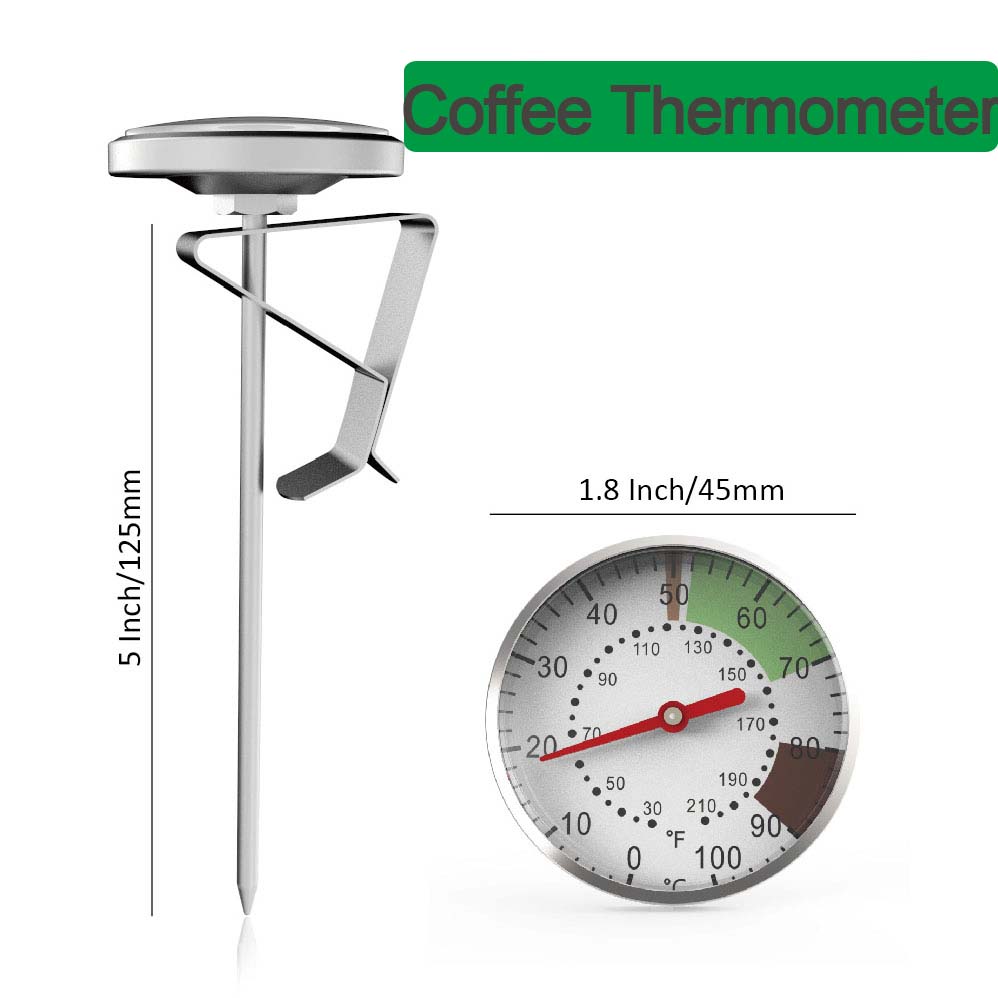 Kitchen Appliances Packages - 0-100 ° C เครื่องวัดอุณหภูมิอาหารสแตนเลสกาแฟนมเครื่องวัดอุณหภูมิปรับ CLAMP ครัวอาหารทําอาหารเครื่องดื่มเครื่องมืออุปกรณ์เสริม