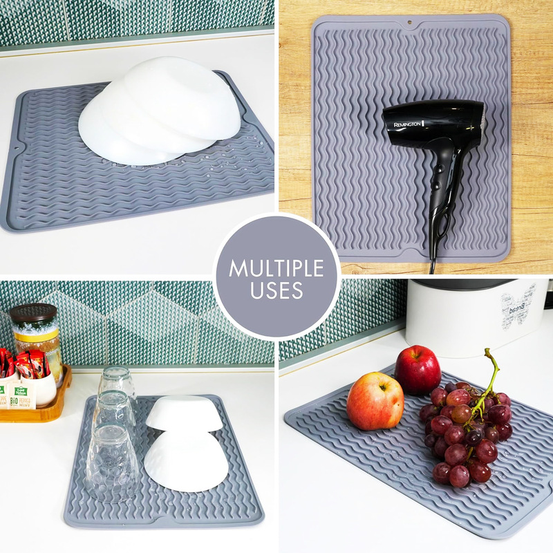 แผ่นรองจานซิลิโคนขนาดใหญ่สำหรั - Kitchen Appliances Large บทวิจารณ์และราคา