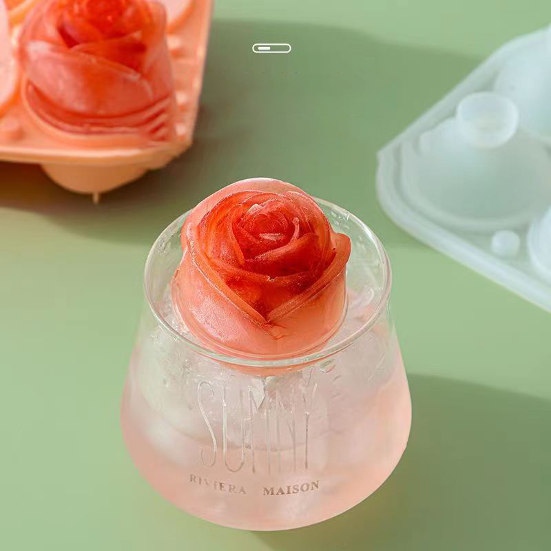3D Rose Ice แม่พิมพ์ 4 หลุม Ic - Kitchen Appliances Packages บทวิจารณ์และราคา