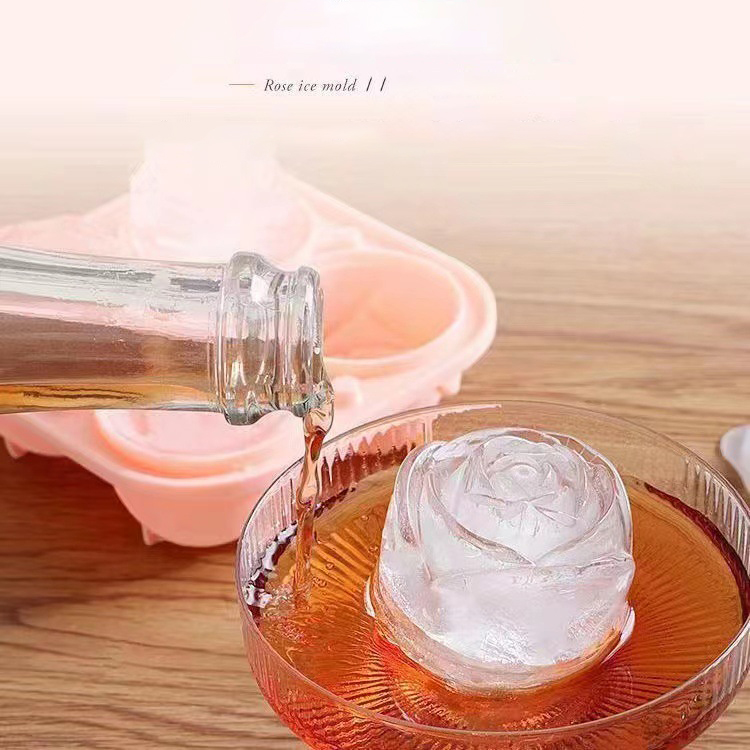 3D Rose Ice แม่พิมพ์ 4 หลุม Ic - Kitchen Appliances Packages บทวิจารณ์และราคา