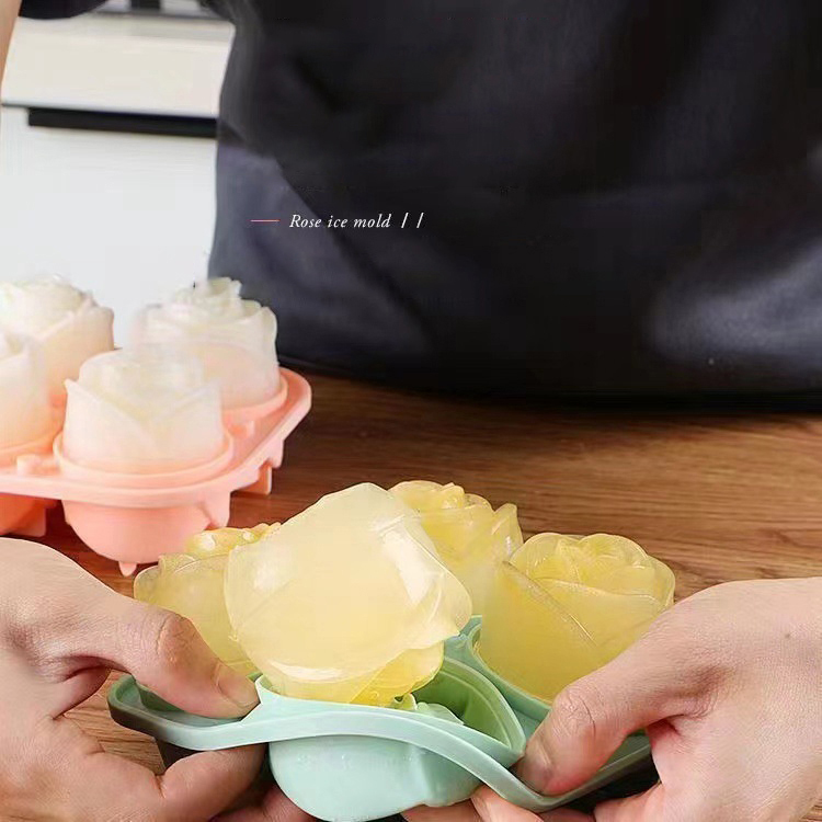 3D Rose Ice แม่พิมพ์ 4 หลุม Ic - Kitchen Appliances Packages บทวิจารณ์และราคา