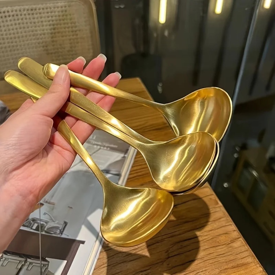 ช้อนสแตนเลสสีทองขนาดใหญ่ 2 ชิ้ - Kitchen Appliances Large บทวิจารณ์และราคา