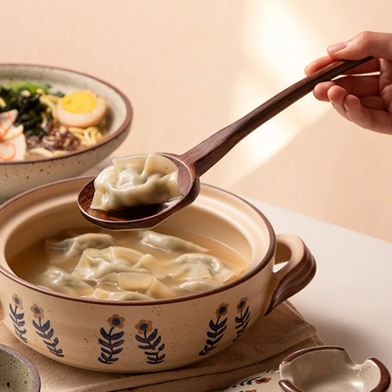 ช้อนไม้ด้ามยาวสำหรับราเมน อุปก - Kitchen Appliances Large บทวิจารณ์และราคา