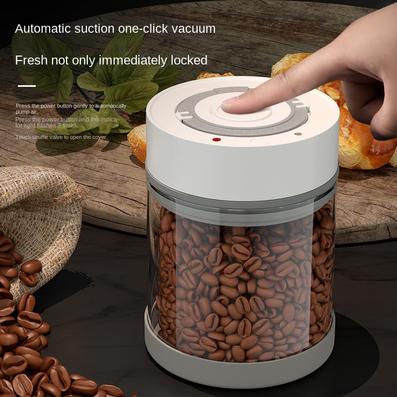 โถแก้วเก็บเมล็ดกาแฟสุญญากาศไฟฟ - Kitchen Appliances Large บทวิจารณ์และราคา