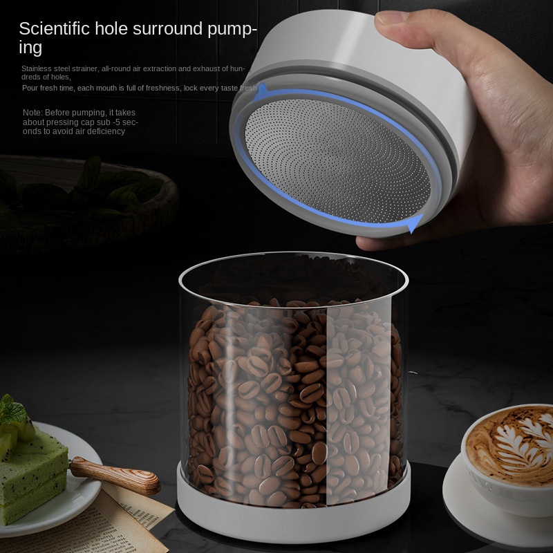 โถแก้วเก็บเมล็ดกาแฟสุญญากาศไฟฟ - Kitchen Appliances Large บทวิจารณ์และราคา