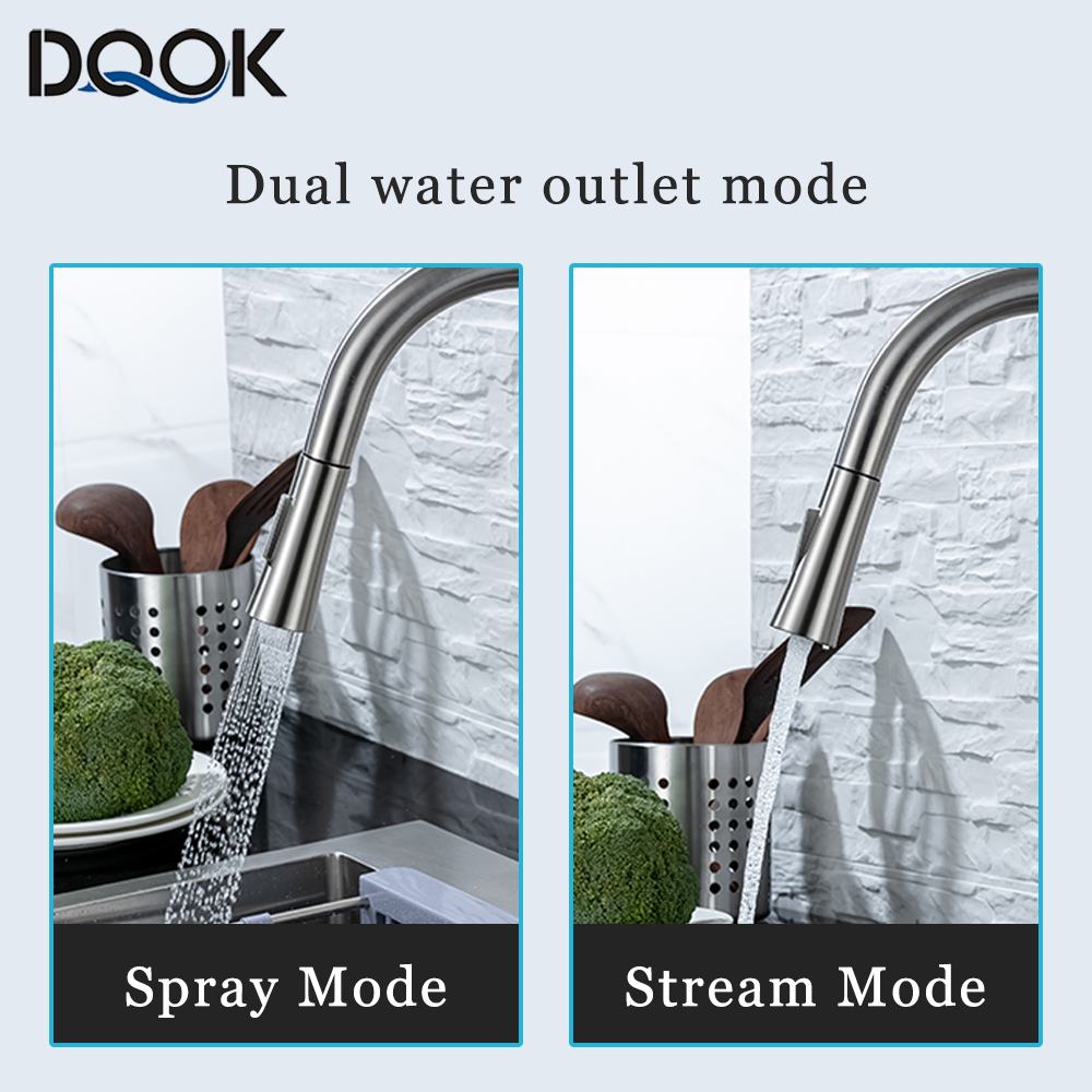 DQOK ก๊อกน้ําห้องครัวดึง Brush - Kitchen Appliances White บทวิจารณ์และราคา