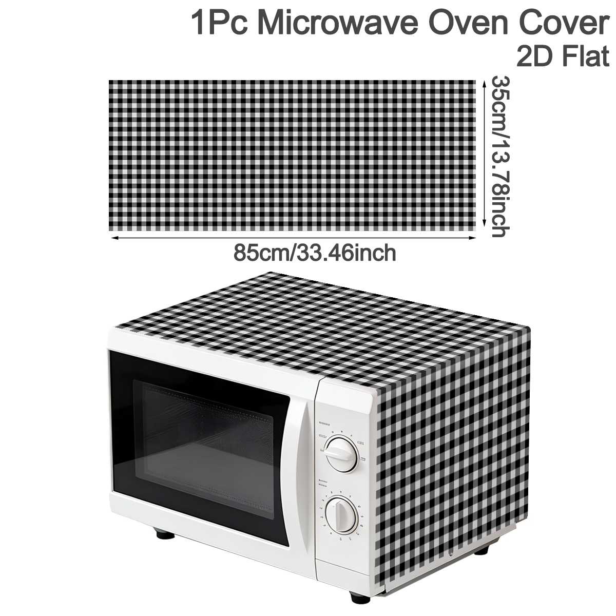 ผ้าคลุมเตาไมโครเวฟลายสก๊อตสีขา - Kitchen Appliances White บทวิจารณ์และราคา
