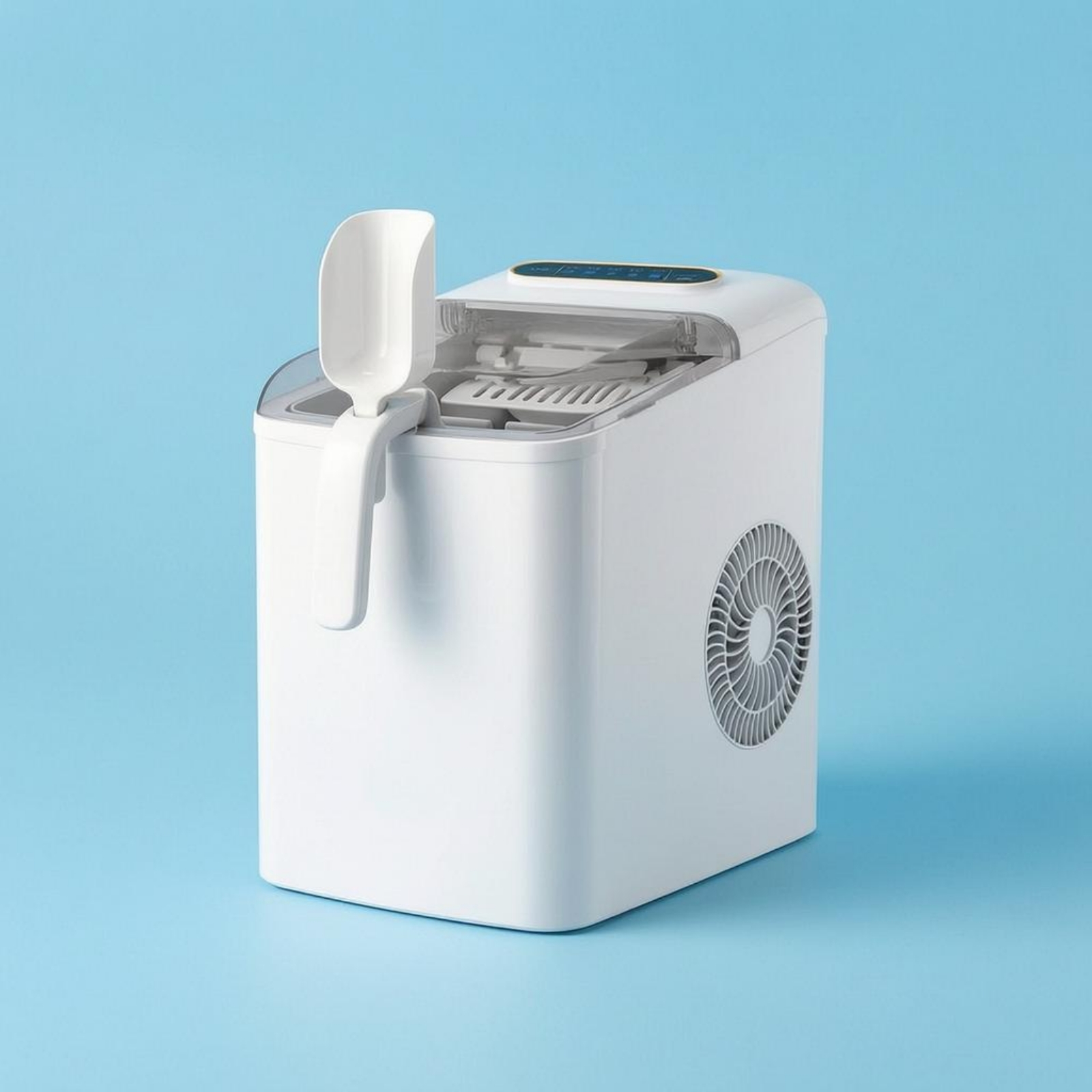 เครื่องทำน้ำแข็งขนาดกะทัดรัดอั - Kitchen Appliances White บทวิจารณ์และราคา